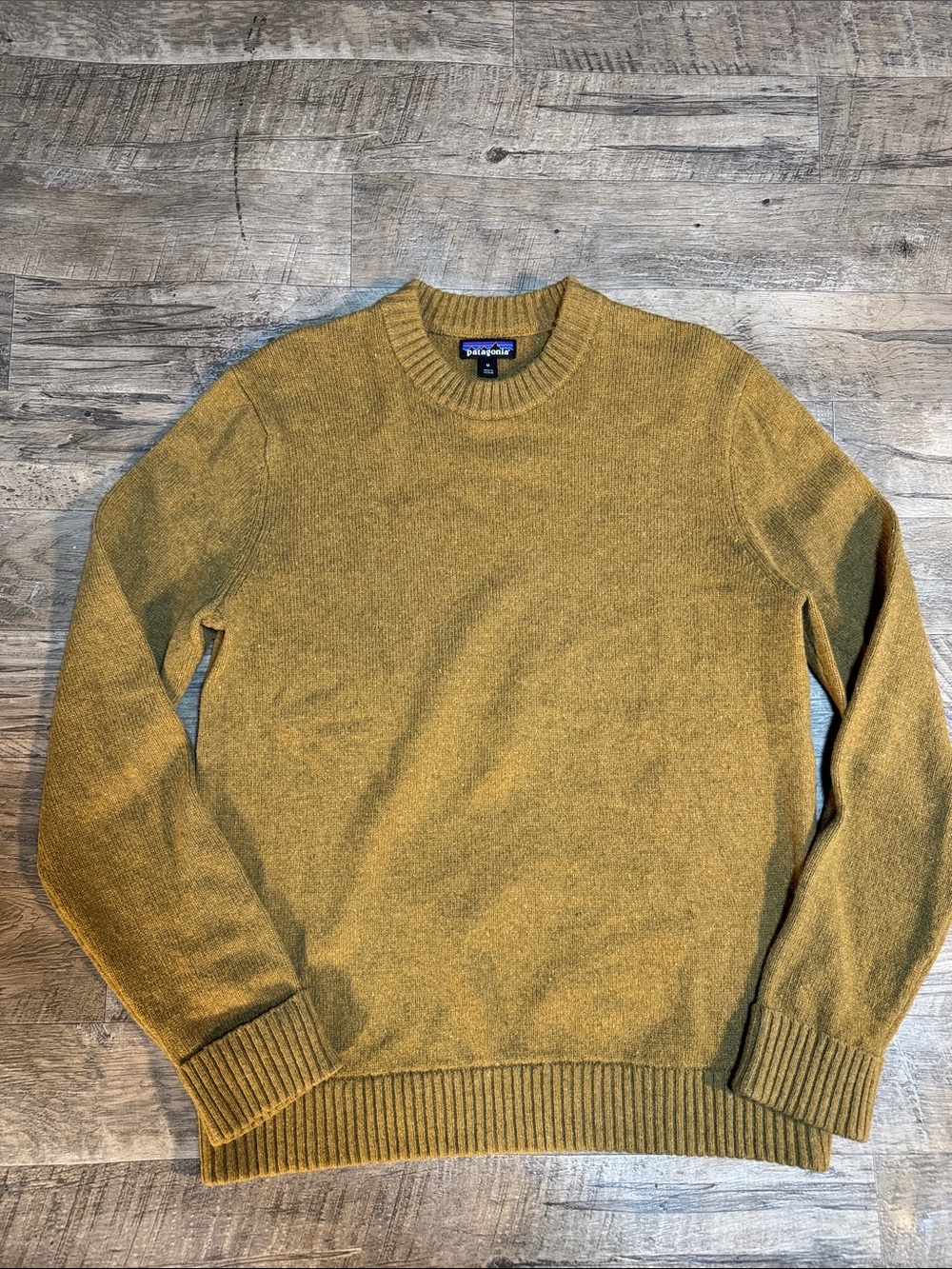 Patagonia Men's Crewneck Sweater - Mustard Yellow - Size M
